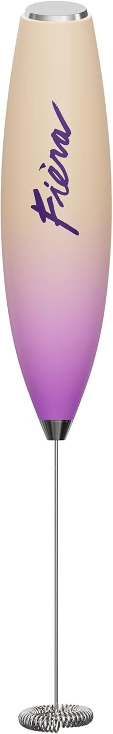 Fièra Cordless Handheld Supplement Blender – Battery Operated Mixer for Shakes, Smoothies & Powdered Supplements, Powerful Electric Drink Mixer with Stainless Steel Whisk