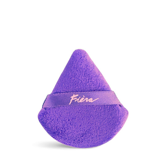 Triangular Velour Powder Puff for Face Makeup – Soft Luxury Puff for Loose & Pressed Powder, Under Eye & T-Zone Application – Flawless, Precise & Portable Makeup Tool