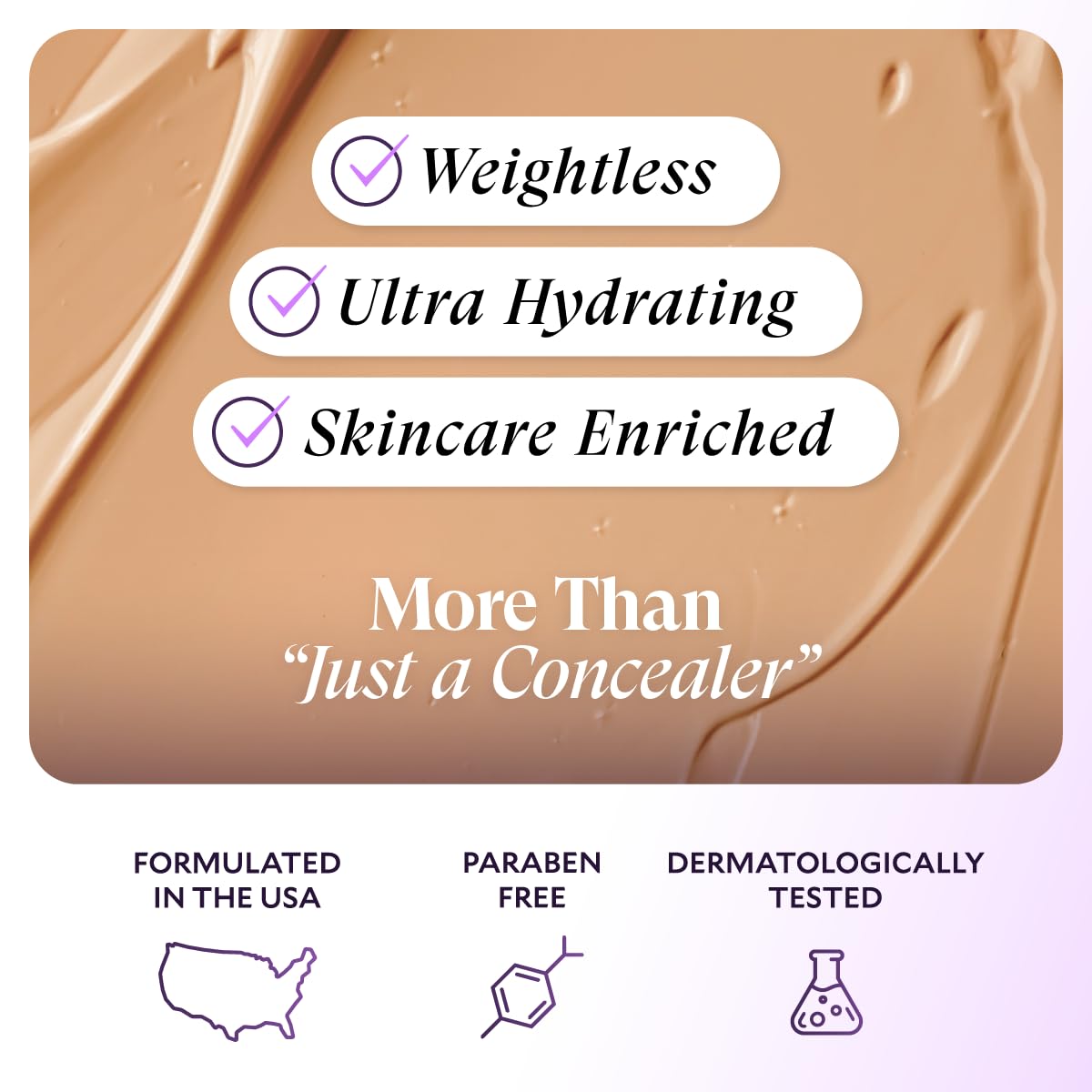 Fièra All-In-Wonder™ Concealer + Foundation – Full-Coverage, Crease-Proof, Hydrating Formula for Mature Skin, Blurs Fine Lines & Dark Circles, Radiant Second-Skin Finish – Beige, 0.5 FL. OZ. / 15 ML