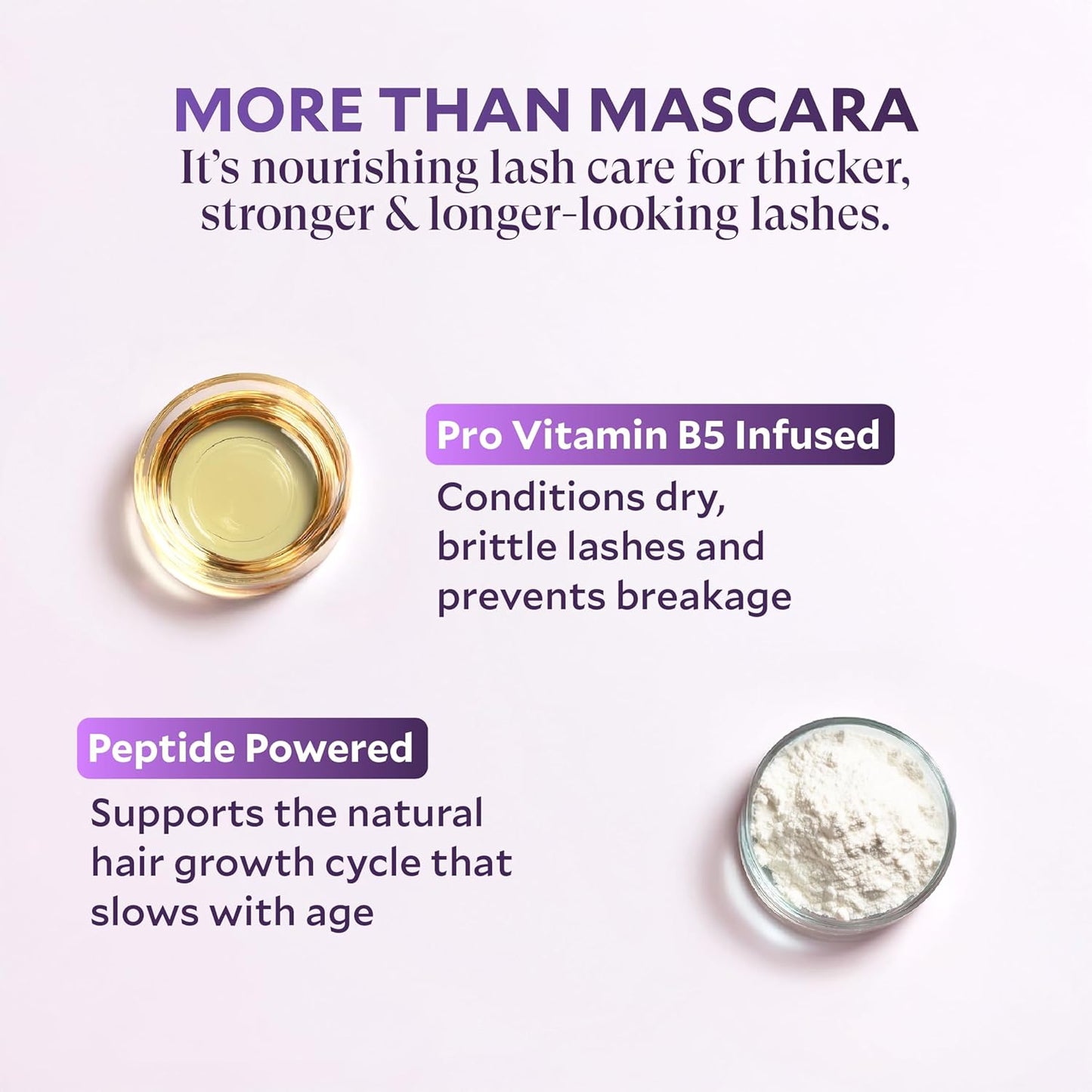 Fièra Best for Lash™ Mascara for Women Over 40 – Volumizing, Lengthening & Lifting Peptide Mascara with Vitamin B5 – Smudge-Proof, Flake-Resistant, Gentle Washable Formula, Black