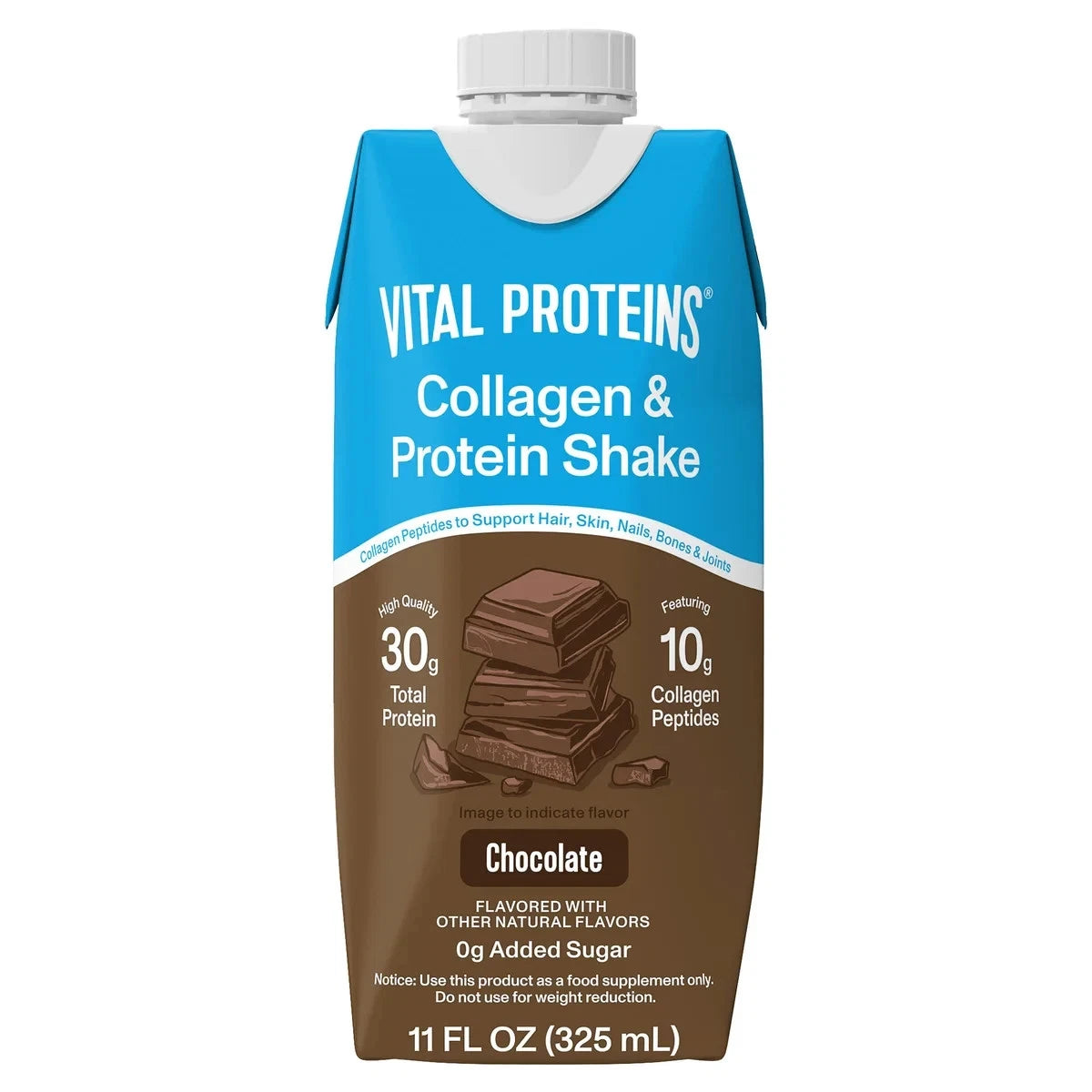 Vital Proteins Collagen Protein Shake, Chocolate, 18 pack.